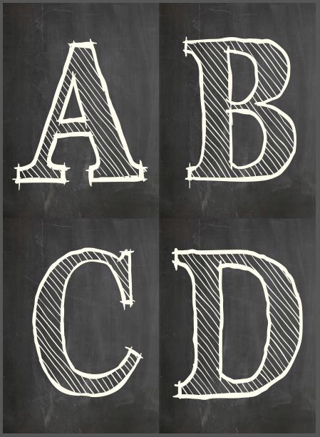 Printable Chalkboard Letters